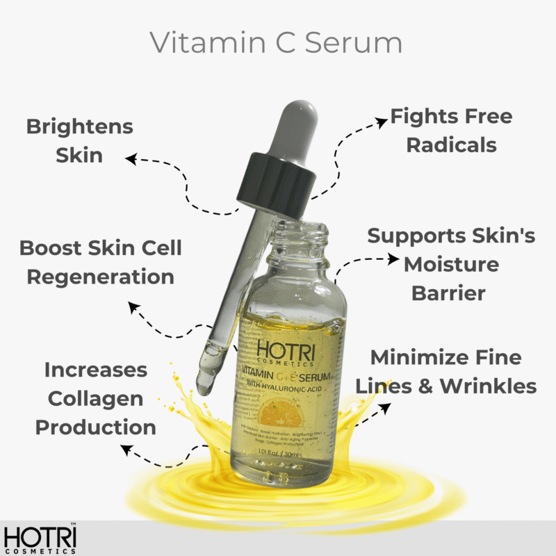 HOTRI COSMETICS Vitamin C+E Face Serum with Hyaluronic Acid & Rose oil - Image 4