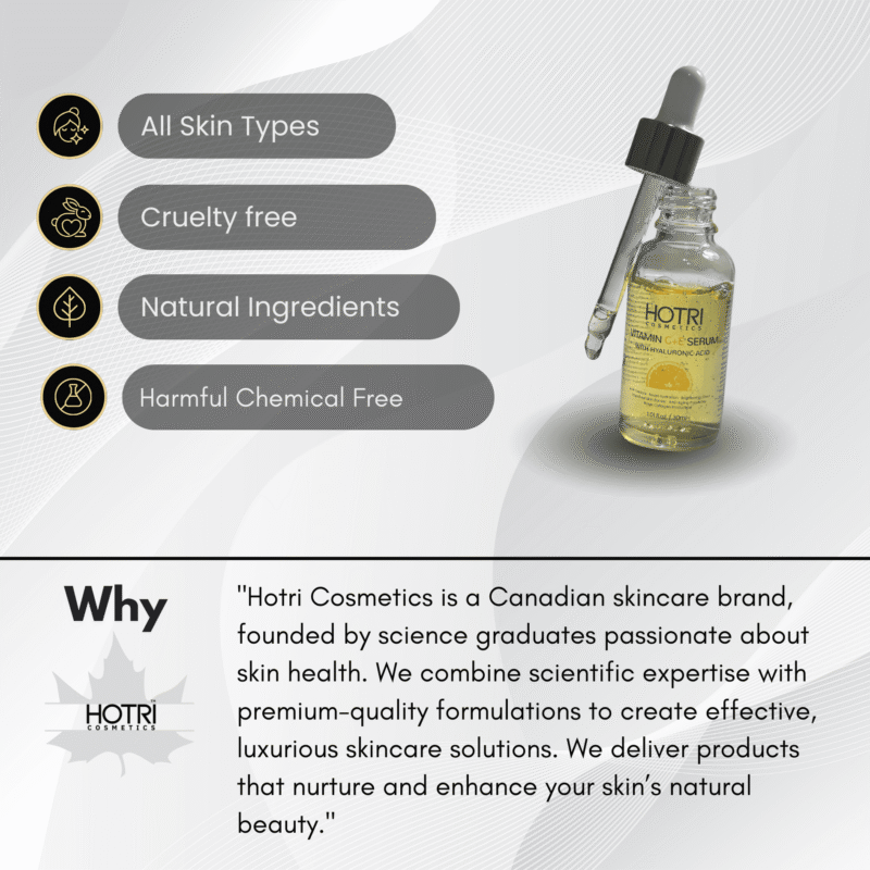 HOTRI COSMETICS Vitamin C+E Face Serum with Hyaluronic Acid & Rose oil - Image 6
